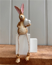 Dangly Leg Shelf Sitting Rabbit Decoration 18cm