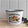 Pumpkin Patch Embossed Vintage Zinc Round Planter 15.5cm