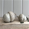 Ceramic Acorn Ornament with Reactive White Glaze - Large 11cm