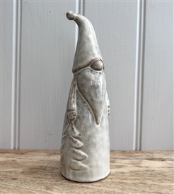 Ceramic Santa Ornament with Reactive White Glaze - 20cm