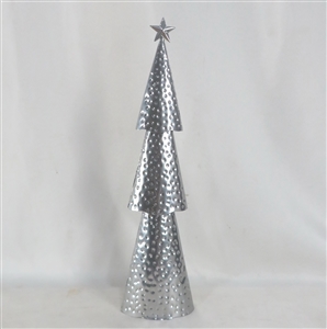 Medium Metal Tree Ornament 48cm - Premium Silver