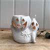 Porcelain Ghost & Pumpkin Wax Burner 12.5cm