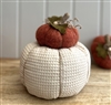 Large Double Stacked Fabric Pumpkins 22cm