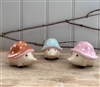 4asst Small Ceramic Hedgehogs with Mushroom Backs 8cm