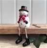 Ceramic Dangly Legged Ornament - Snowman