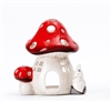 DUE JULY - Ceramic Mushroom / Toadstool Tealight Holder with Gonk 11cm - Red