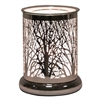 25W White And Silver Touch Sensitive Aroma Lamp 17cm - Tree Silhouette