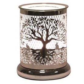 25W White And Silver Touch Sensitive Aroma Lamp 17cm - Tree of Life
