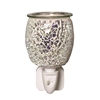 DUE EARLY JUNE 15W Plug-In Wax Melter Silver Mosaic 12cm