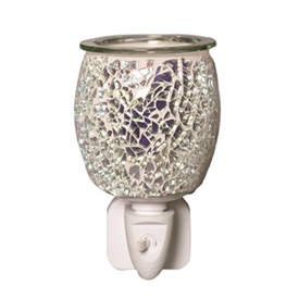 15W Plug-In Wax Melter Silver Mosaic 12cm