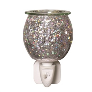 15W Plug-In Wax Melter with Glitter Stars 12cm