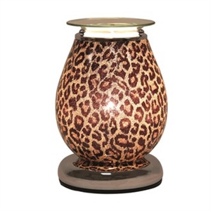 40W Electric Touch Aroma Lamp - Leopard Print 18cm