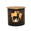 Black Wax/Oil Burner / Candle Holder - Stag