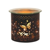 Black And Gold Candle Holder / Oil Burner - Butterfly