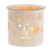 White Wax/Oil Burner / Candle Holder - Baubles 10.5cm