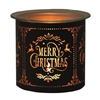 Black Wax/Oil Burner / Candle Holder - Merry Christmas 10.5cm