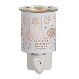 White Plug-In 3D Wax Melter - Baubles 13cm