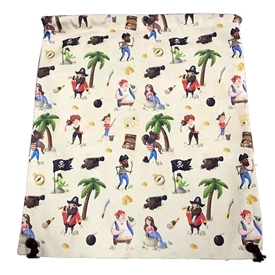 Jolly Rogers Pirate Canvas Drawstring Bag 42cm