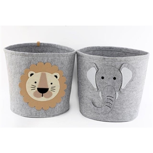 2asst Animal Storage Basket 35x34cm