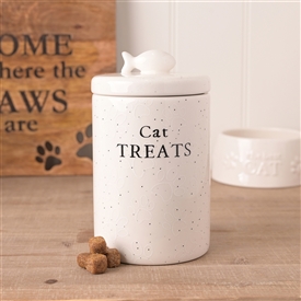 Best Of Breed Speckled Treat Jar - Cat 17cm