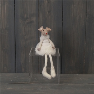 White Fabric Mouse 15cm