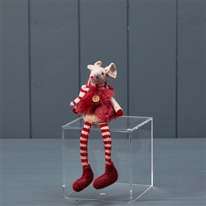 Fabric Mouse With Dangly Legs 15cm