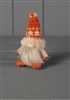 Fabric Gonk With Woolly Hat - Orange 11cm