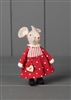 Fabric Mouse With Clogs - Girl 11cm