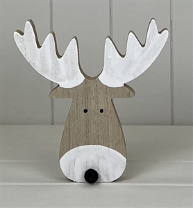 Wooden Reindeer Head Decoration
