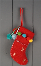 Felt Stocking Decoration 15cm