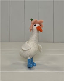 Felt Duck With Hat 15cm