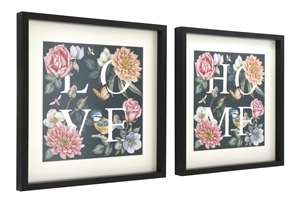 Botanical Love/Home Frames 2 Assorted 30cm