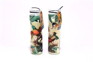 2asst Birds Of Paradise Tube Candle 20cm