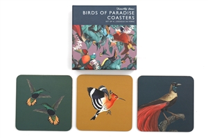 Pack Of 6 Birds Of Paradise Coasters 10cm