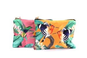 2asst Birds Of Paradise Make Up Bag 20cm