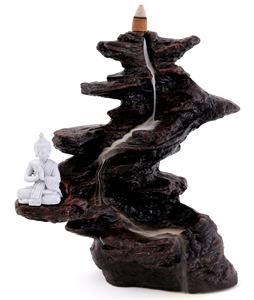 Large Buddha Waterfall Backflow Incense Burner 25cm