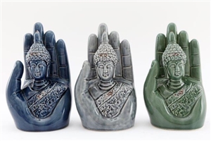 Buddha In Hand Ornament 3 Assorted 18cm