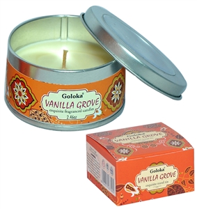 Goloka Soya Wax Candle Tin - Vanilla Grove