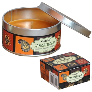 Goloka Soya Wax Candle Tin - Sandalwood