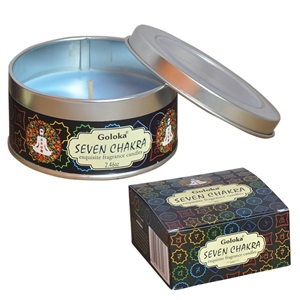 Goloka Soya Wax Candle Tin - Seven Chakra