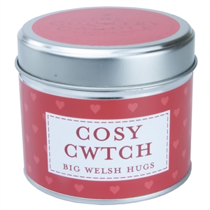 Sentiments Candle in Tin - Cosy Cwtch