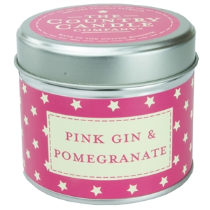 Stars Candle in Tin - Pink Gin & Pomegranate