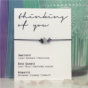 Adjustable Crystal Bracelet - Thinking Of You