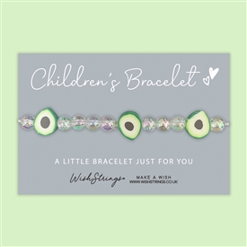 Childrens Beaded Bracelet - Avocado