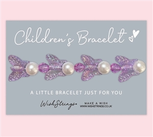 Childrens Beaded Bracelet - Butterfly