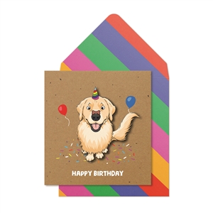 Golden Retriever Birthday Card 16cm
