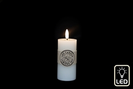 Medium Cream LED Pillar Candle - 10cm