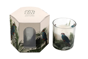 DUE JAN 2asst Palm Tree Boxed Candle 10cm