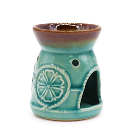 Ceramic Spa Oil/Wax Warmer - Turquoise