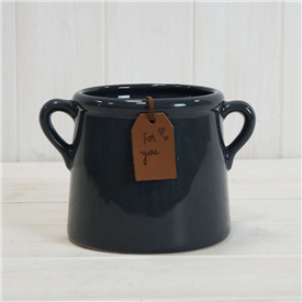 Navy Ceramic Pot 10cm